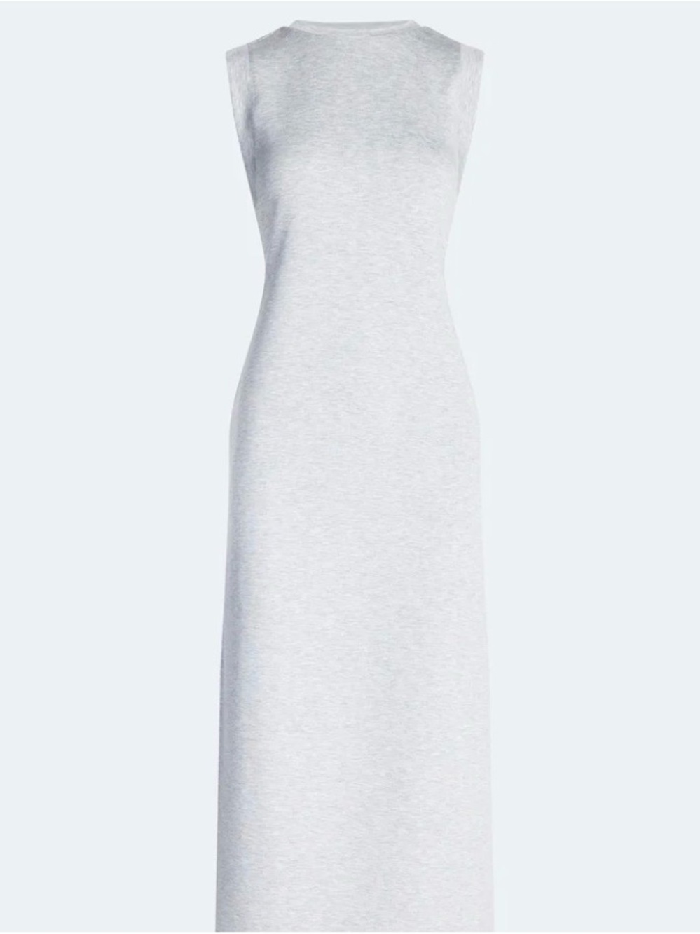 Scoop women’s scuba knit Sleeveless Light Gray Side-Slit Maxi Dress size Small - Picture 3 of 3